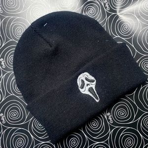 Ghost face From Scream Embroidered Beanie